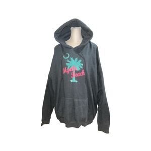 Gildan Myrtle Beach South‎ Carolina Hooded Gray/Blue Sweatshirt Size 2XL